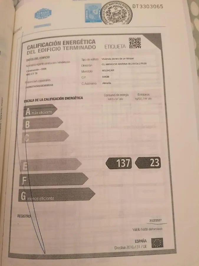 Apartmán Atalaya De Mojácar Španělsko